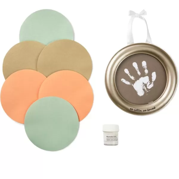 Hallmark Baby Handprint Frame Kit Orange Green Brown quotSo Little So LovedquotBaby Handprint Frame Kit