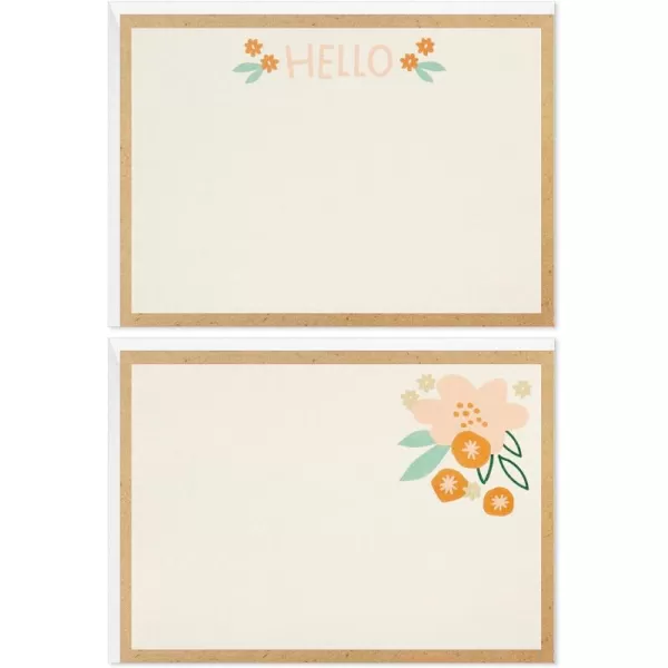 Hallmark Blank Cards Assortment with Organizer Flowers 50 Flat Paneled Note Cards with EnvelopesBlank Cards Assortment with Organizer