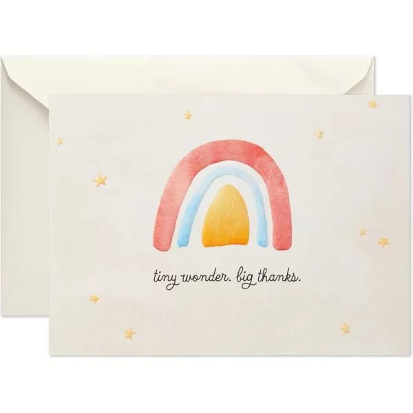 Hallmark Pack of Baby Shower Thank You Cards Watercolor Rainbow 40 Cards and Envelopes