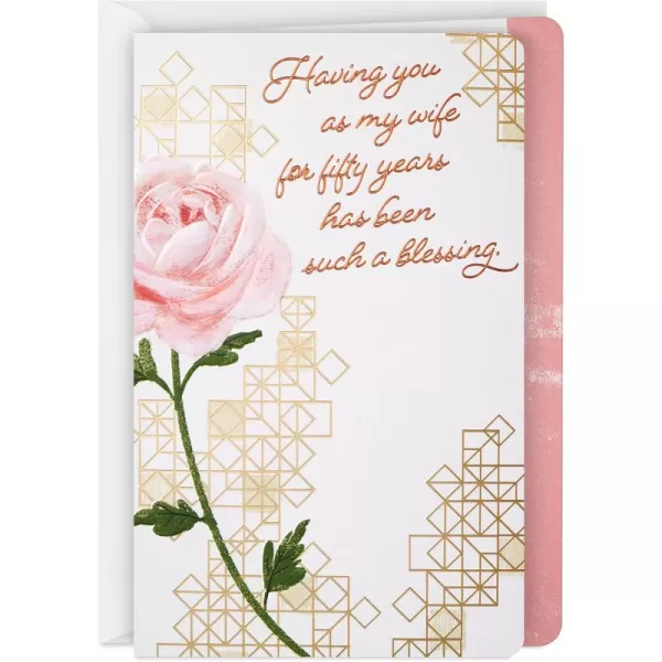 Hallmark Religious 50th Anniversary Card for Wife BlessingBlessing