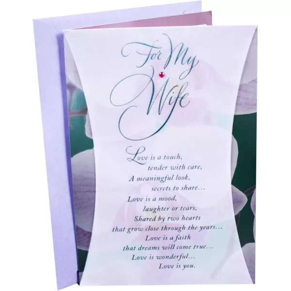 Hallmark Religious 50th Anniversary Card for Wife BlessingPurple