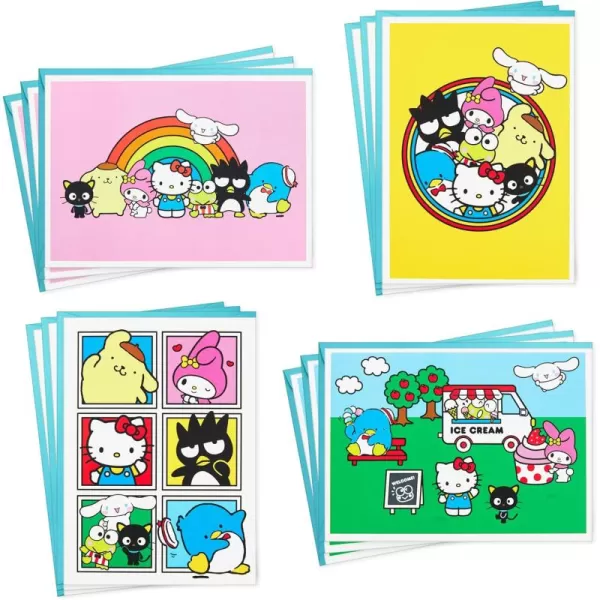 Hallmark Sanrio Hello Kitty Card Assortment 12 Blank Cards with Envelopes for Birthdays Back to School Any OccasionHello Kitty