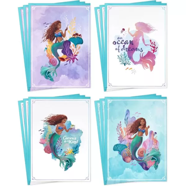 Hallmark Sanrio Hello Kitty Card Assortment 12 Blank Cards with Envelopes for Birthdays Back to School Any OccasionThe Little Mermaid