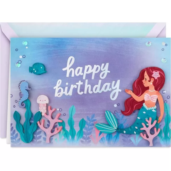 Hallmark Signature Birthday Card for Girls Mermaid