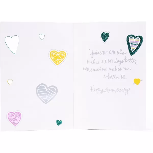 Hallmark Anniversary Card Hearts with PatternsHearts with Patterns