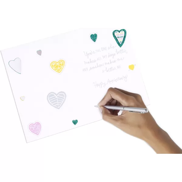 Hallmark Anniversary Card Hearts with PatternsHearts with Patterns