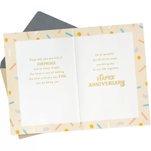 Hallmark Anniversary Card Nested Hearts 0599RZB1120Yellow