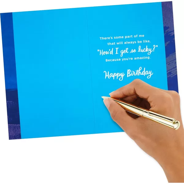 Hallmark Birthday Card for Husband Wife Boyfriend Girlfriend So LuckySo Lucky