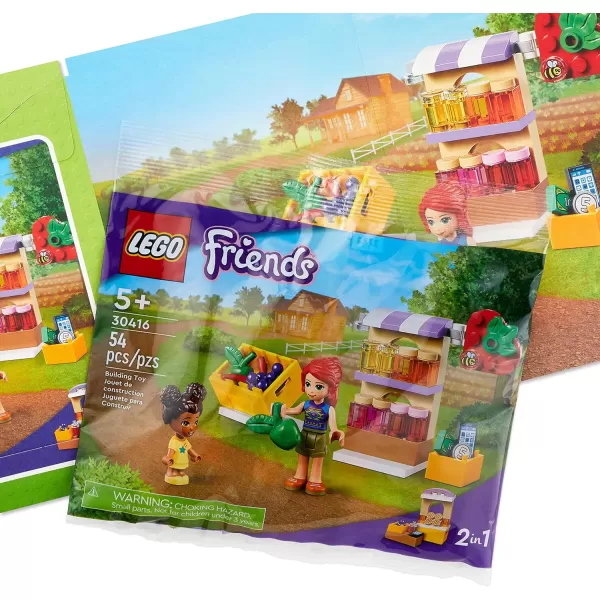 Hallmark Birthday Card for Kids with Legos Friends Market Building Kit Ages 5 and UpFriends Market Building Kit  Ages 5 and Up