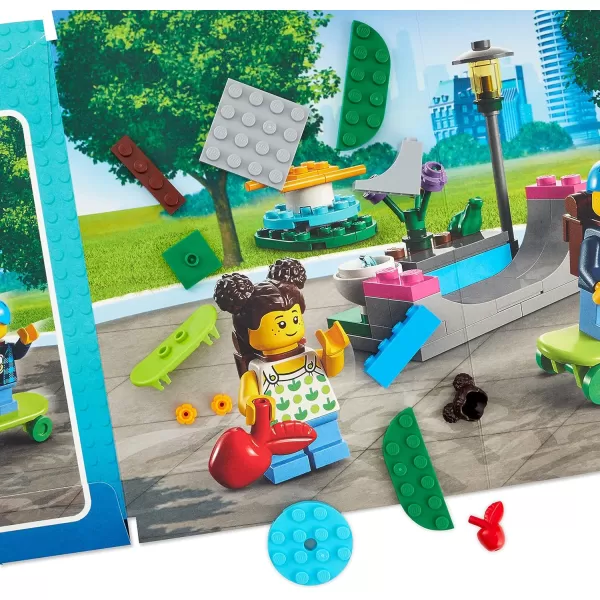 Hallmark Birthday Card for Kids with Legos Friends Market Building Kit Ages 5 and UpPlayground Building Kit  Ages 5 and Up