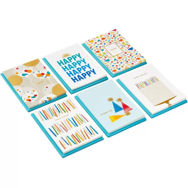 Hallmark Birthday Cards for Kids 12 Cards with Envelopes Refill Pack Card Organizer Box Dinosaur Animals Video Game Birthday Boy Birthday GirlParty Time