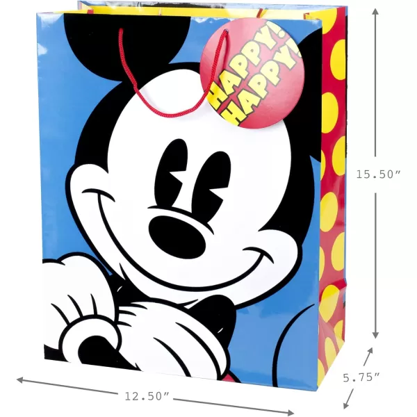 Hallmark Disney 15quot Extra Large Gift Bag with Tissue Paper Mickey Mouse for Birthdays Kids Parties or Any Occasion