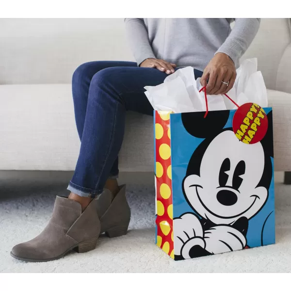 Hallmark Disney 15quot Extra Large Gift Bag with Tissue Paper Mickey Mouse for Birthdays Kids Parties or Any Occasion