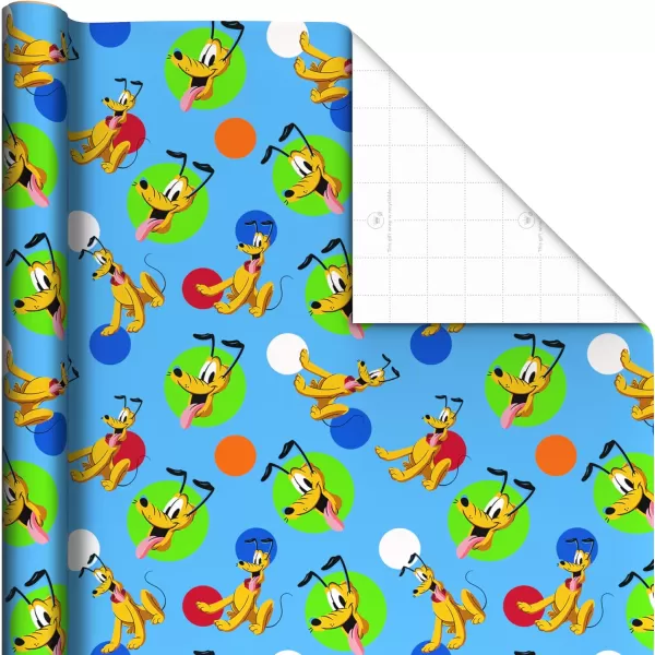 Hallmark Disney Wrapping Paper Rolls for Kids Birthdays Christmas Any Occasion Set of 3 Rolls 60 sq ft ttl Mickey Mouse Minnie Mouse Pluto Donald Duck Daisy Duck