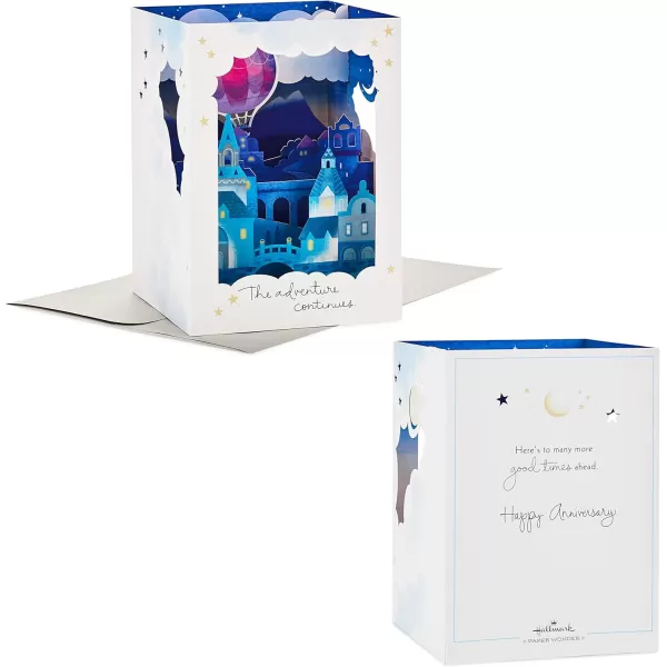 Hallmark Paper Wonder Displayable Pop Up Anniversary Card Adventure Continues