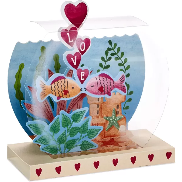 Hallmark Paper Wonder Displayable Pop Up Anniversary Card GoldfishGoldfish