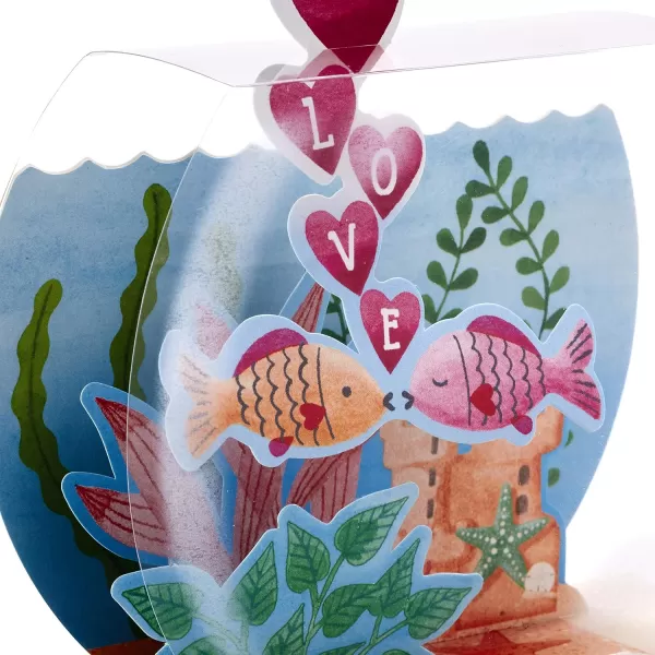 Hallmark Paper Wonder Displayable Pop Up Anniversary Card GoldfishGoldfish