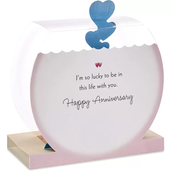 Hallmark Paper Wonder Displayable Pop Up Anniversary Card GoldfishGoldfish