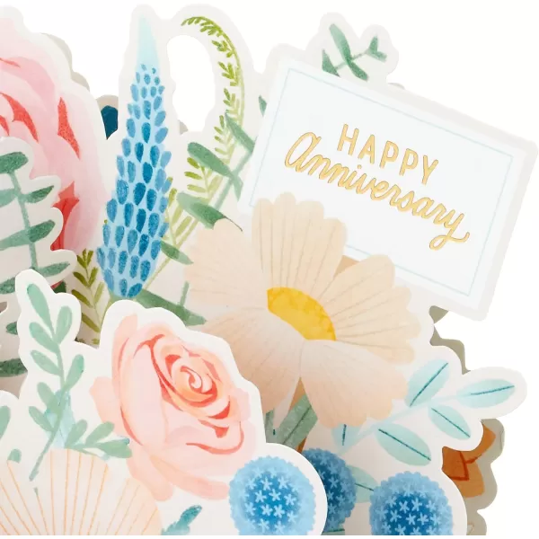 Hallmark Paper Wonder Pop Up Anniversary Card for Wife or Girlfriend Displayable BouquetDisplayable Bouquet