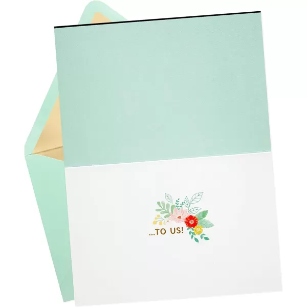 Hallmark Signature Anniversary Greeting Card Toasting GlassesFlowers