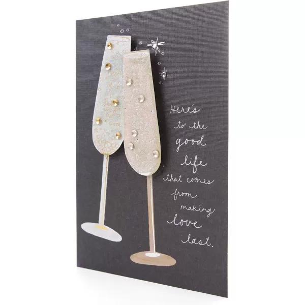 Hallmark Signature Anniversary Greeting Card Toasting GlassesToasting Glasses