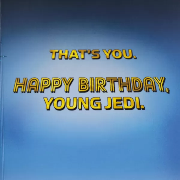 Hallmark Star Wars Birthday Card Happy Birthday Young JediStar Wars  Happy Birthday Young Jedi