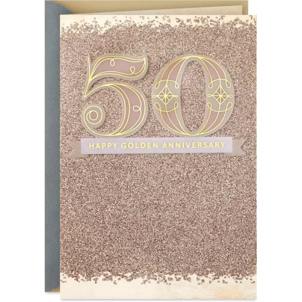 Hallmark 50th Anniversary Card RosesGolden Anniversary