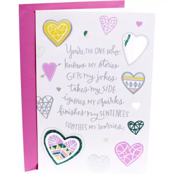 Hallmark Anniversary Card Hearts with PatternsHearts with Patterns