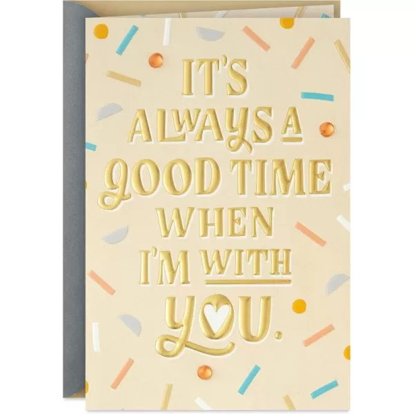 Hallmark Anniversary Card Nested Hearts 0599RZB1120Yellow