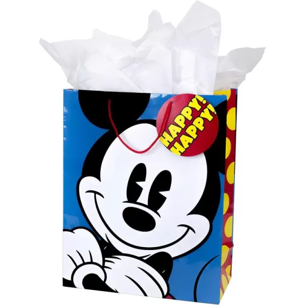 Hallmark Disney 15quot Extra Large Gift Bag with Tissue Paper Mickey Mouse for Birthdays Kids Parties or Any Occasion