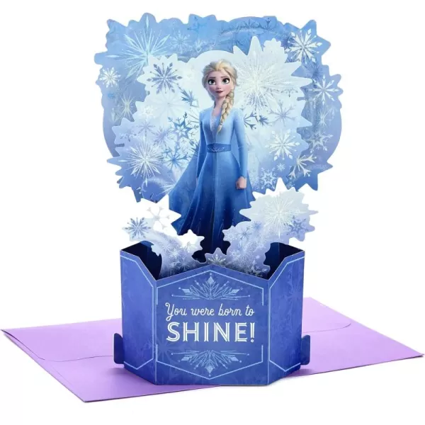 Hallmark Paper Wonder Frozen Pop Up Birthday Card Born to Shine