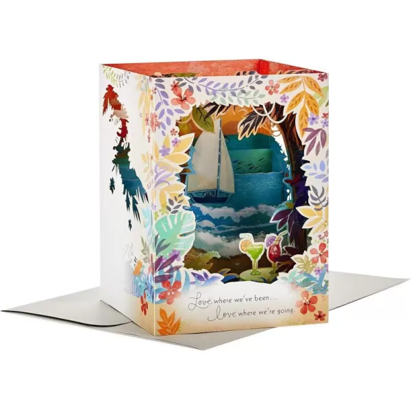 Hallmark Paper Wonder Pop Up Anniversary Card Love Where Were Going 899RZW1043Pop Up  Love Where Were Going