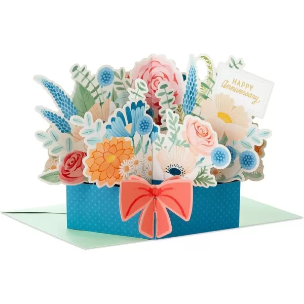 Hallmark Paper Wonder Pop Up Anniversary Card for Wife or Girlfriend Displayable BouquetDisplayable Bouquet