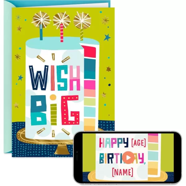 Hallmark Personalized Video Birthday Card Wish Big Record Your Own Video GreetingWish Big  Record Your Own Video Greeting