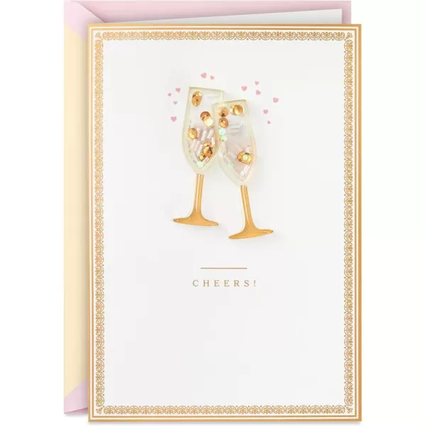 Hallmark Signature Anniversary Card for Couple Champagne CheersChampagne Cheers