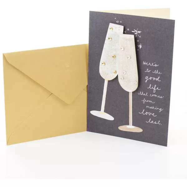 Hallmark Signature Anniversary Greeting Card Toasting GlassesToasting Glasses