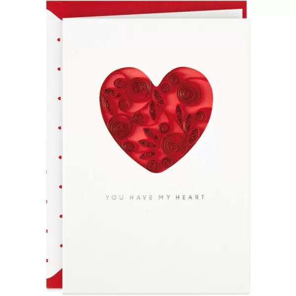 Hallmark Signature Love Card Anniversary Card Romantic Birthday Card Sweetest Day Card You Have My HeartYou Have My Heart