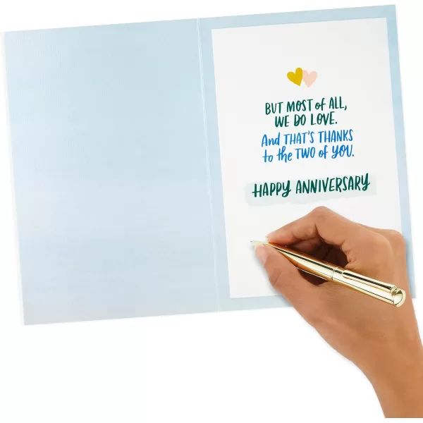 Hallmark Anniversary Greeting Card for Parents Grateful For You BothFun  Family  Faith in Each Other