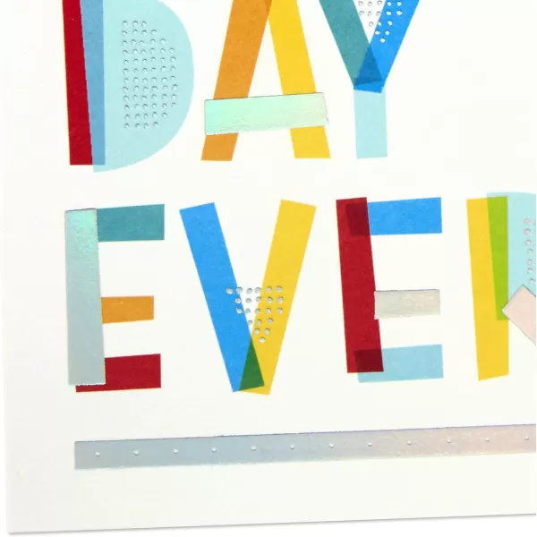 Hallmark Birthday Cards Assortment 24 Cards with Envelopes Rainbow Lettering Best Day EverBest Day