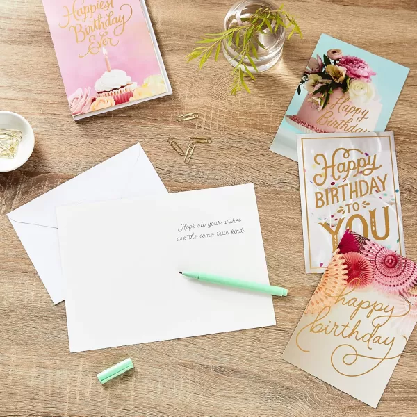 Hallmark Birthday Cards Assortment 24 Cards with Envelopes Rainbow Lettering Best Day EverBest Day