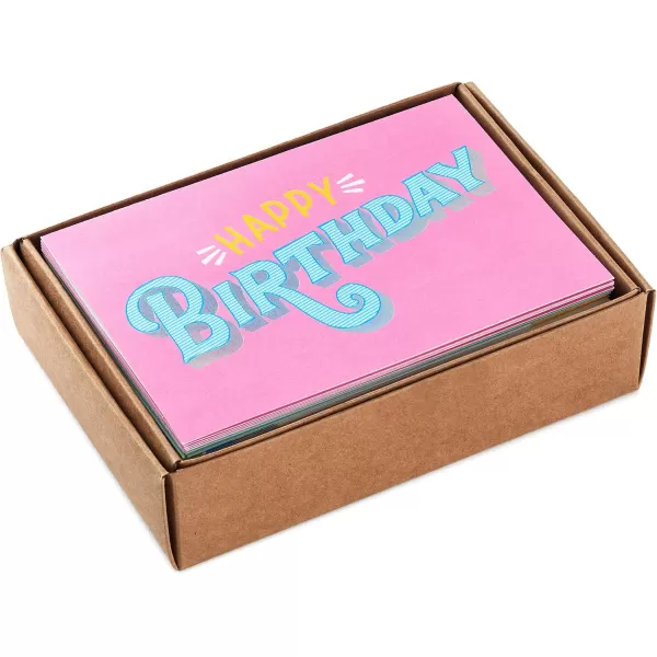 Hallmark Birthday Cards Assortment Happy Cake Day 48 Cards with EnvelopesPastels