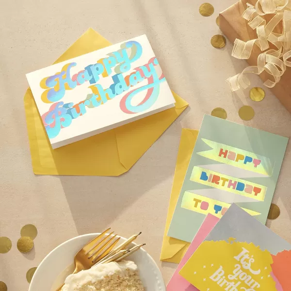 Hallmark Birthday Cards Assortment Happy Cake Day 48 Cards with EnvelopesPastels