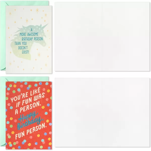 Hallmark Funny Birthday Card Assortment 16 Blank Cards with Envelopes for Friends Sisters Coworkers