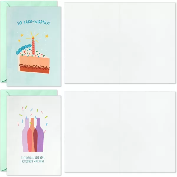 Hallmark Funny Birthday Card Assortment 16 Blank Cards with Envelopes for Friends Sisters Coworkers