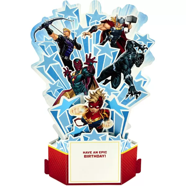 Hallmark Marvel Avengers Pop Up Card Superhero Birthday CakePop Up  Iron Man  Hulk  Captain America