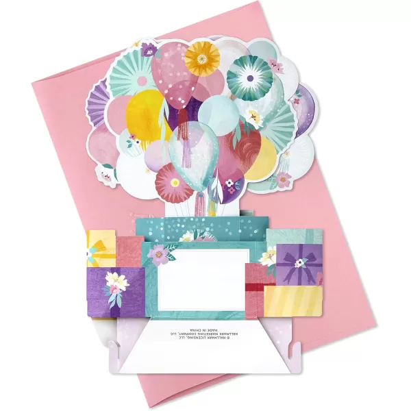 Hallmark Paper Wonder Birthday Pop Up Card Cupcake Balloons BouquetPop Up  Flower Balloons