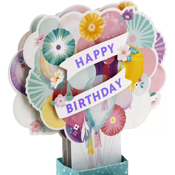 Hallmark Paper Wonder Birthday Pop Up Card Cupcake Balloons BouquetPop Up  Flower Balloons