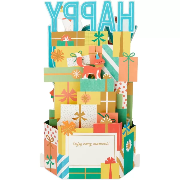 Hallmark Paper Wonder Birthday Pop Up Card Good VibesCats with Presents