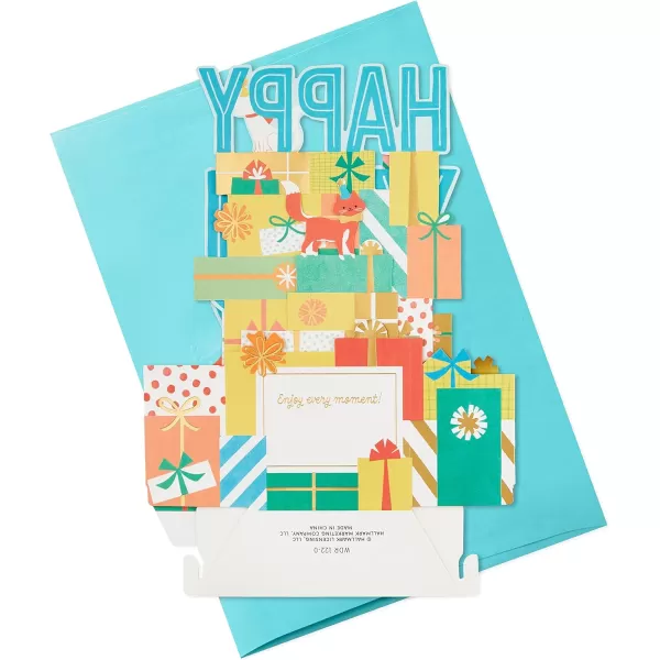 Hallmark Paper Wonder Birthday Pop Up Card Good VibesCats with Presents