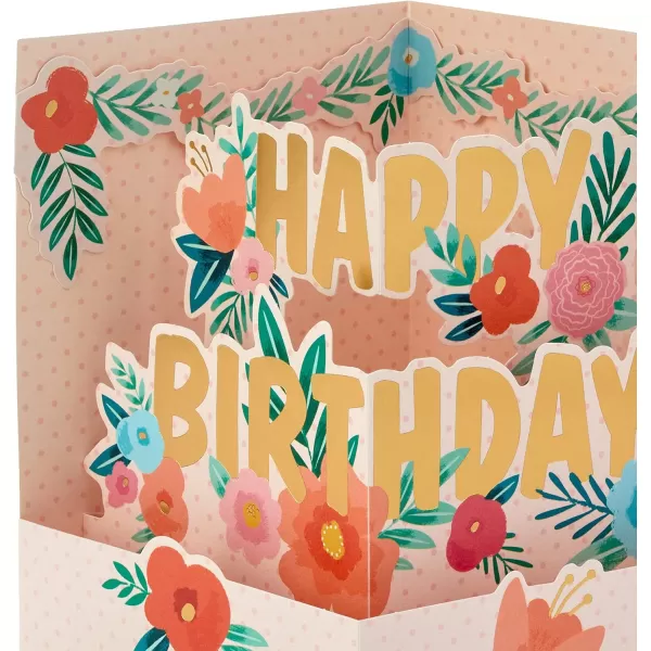 Hallmark Paper Wonder Pop Up Birthday Card for Women Flower GarlandFlower Garland